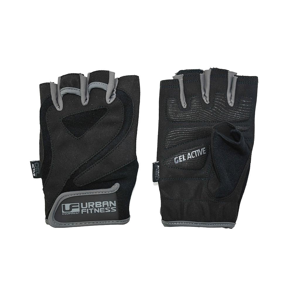 UFE Urban Fitness Pro Gel Training Glove with padded palm and adjustable strap for better grip during workouts.