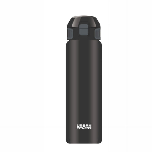 Urban Fitness VitalFlip water bottle with ergonomic design and flip-top lid, ideal for sports and outdoor activities.