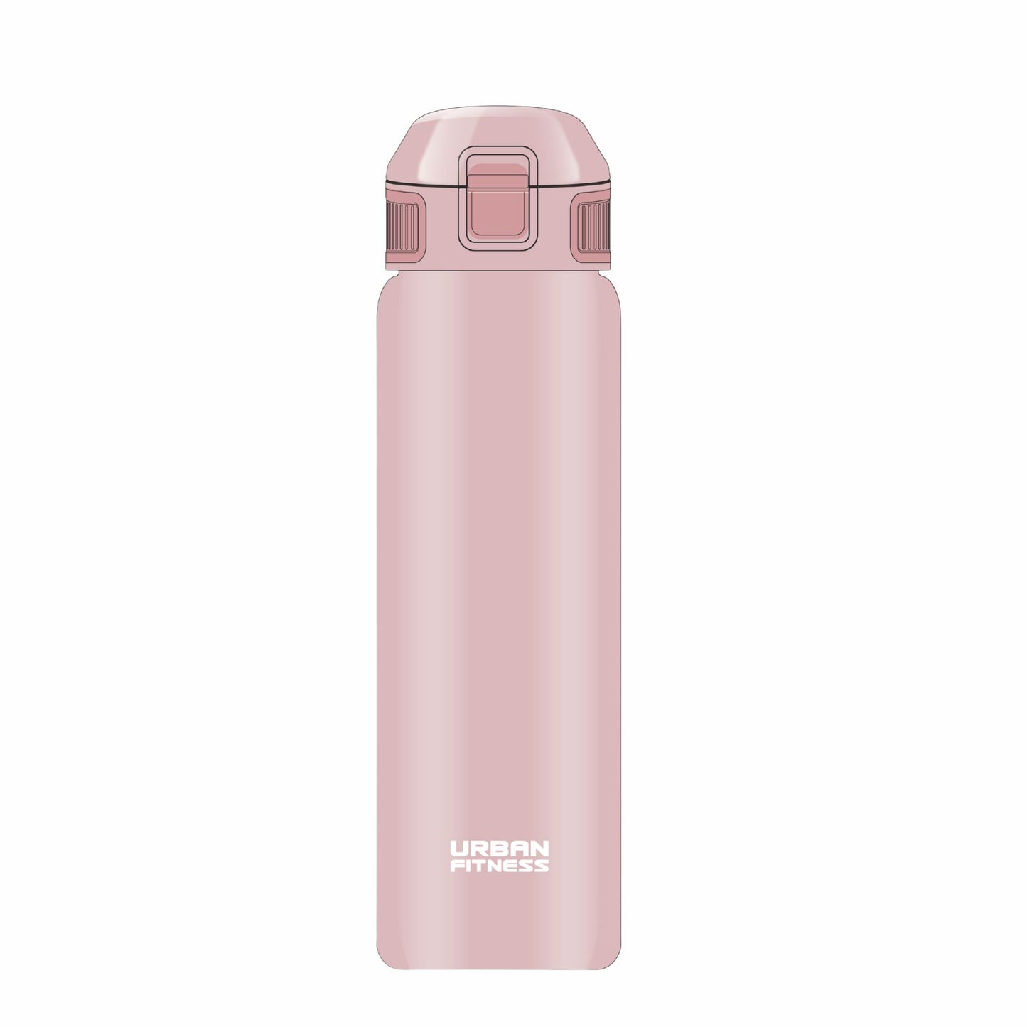 Urban Fitness VitalFlip bottle in black with a flip-top lid, designed for sports and active hydration.