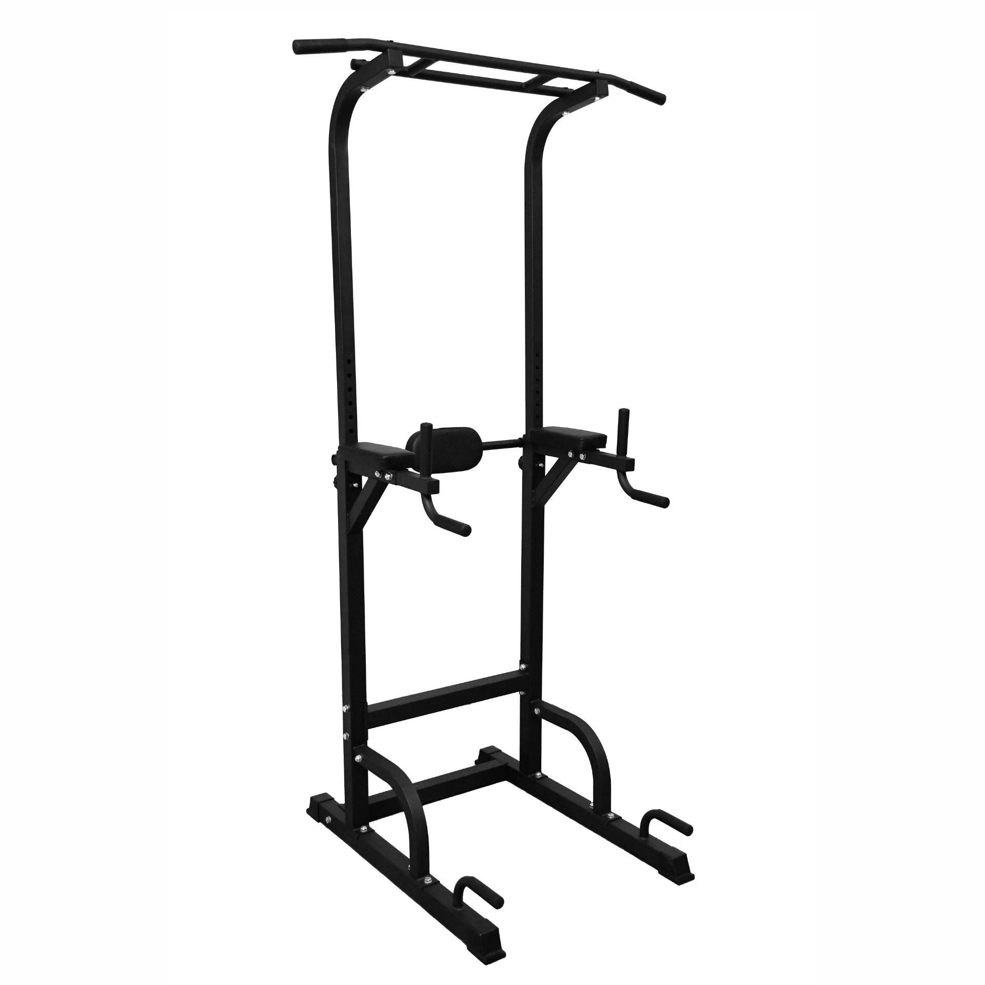 Urban Fitness Power Tower with adjustable pull-up station for strength training and bodyweight exercises.