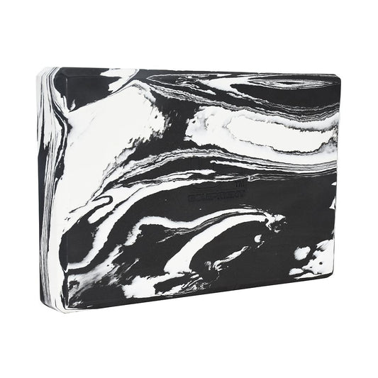 Urban Fitness marbled yoga block in light blue with textured surface, ideal for yoga and stretching exercises.