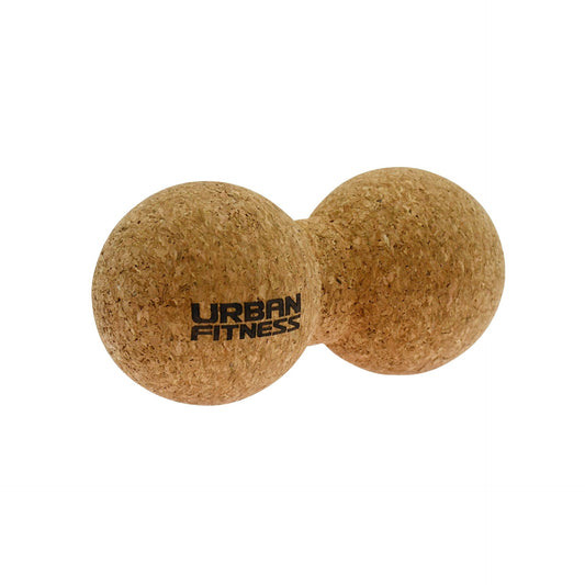 Urban Fitness Cork Peanut Massage Ball for sports and muscle relief, designed for deep tissue massage and muscle recovery.
