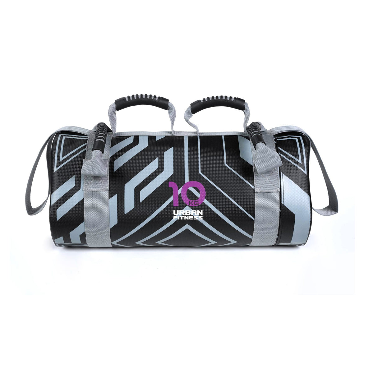 UFE Urban Fitness Power Bag in black, showing its durable fabric and adjustable straps for strength training and functional workouts.