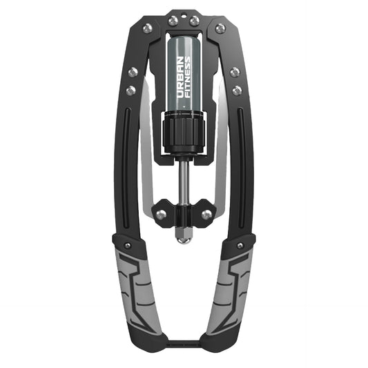 UFE Urban Fitness Hydraulic Arms Trainer showing adjustable handles and hydraulic resistance for upper body workout.