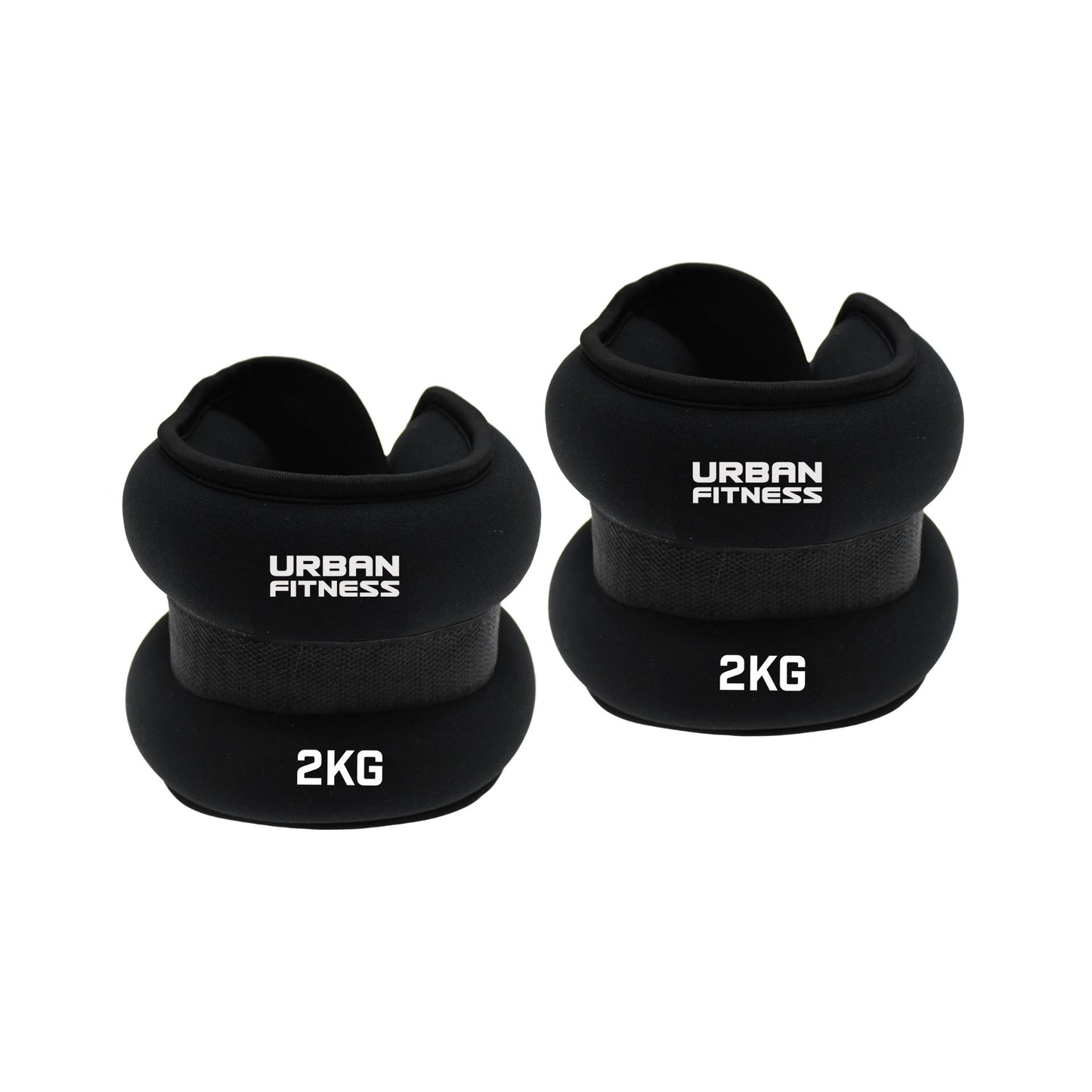 UFE Urban Fitness neoprene ankle and wrist weights with adjustable straps for strength training and resistance workouts.