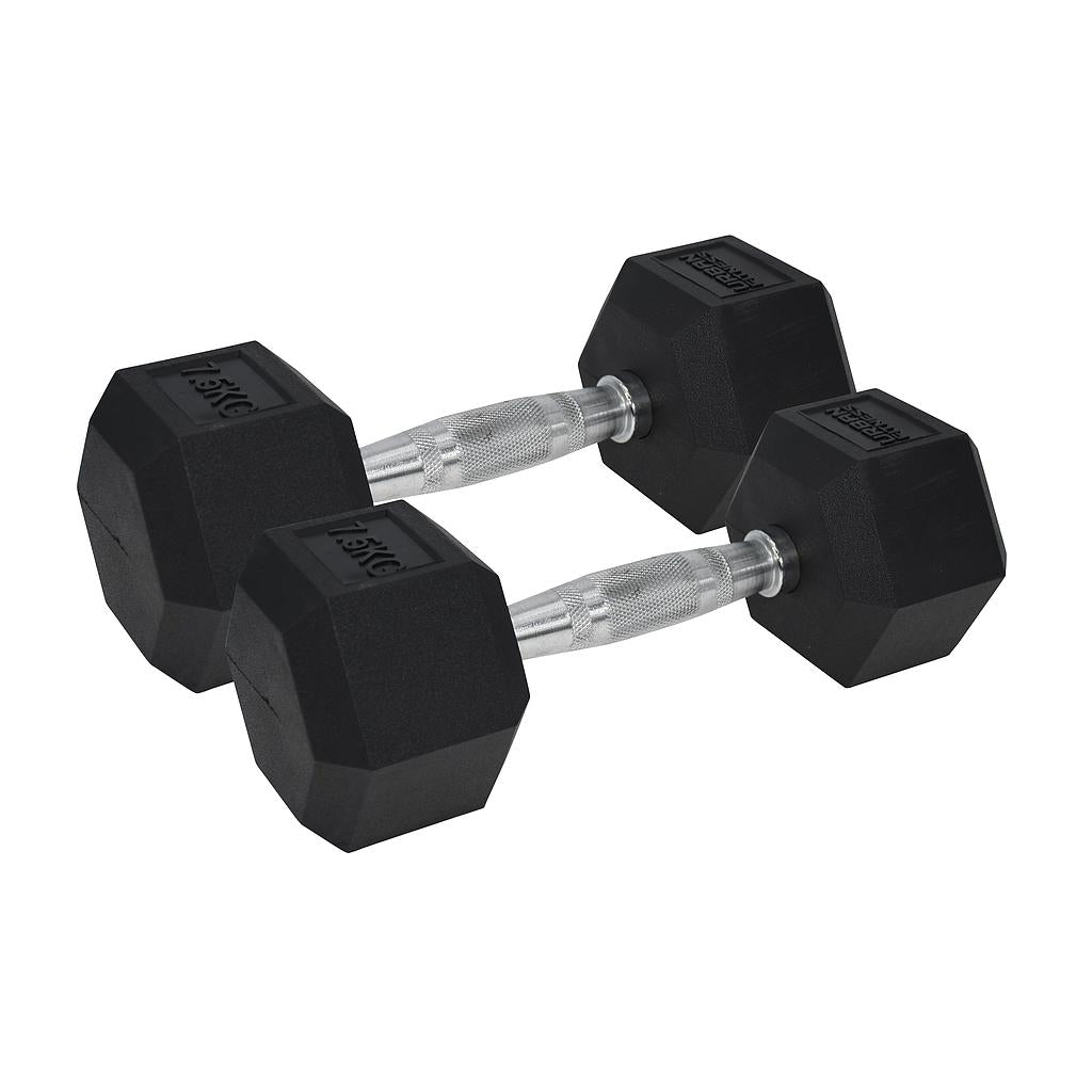 Urban Fitness PRO Hex Dumbbell - Rubber Coated Pair