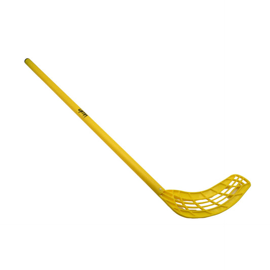 Uwin plastic hockey stick, 70cm length, sporting goods equipment with a black handle and white blade for ice or street hockey.