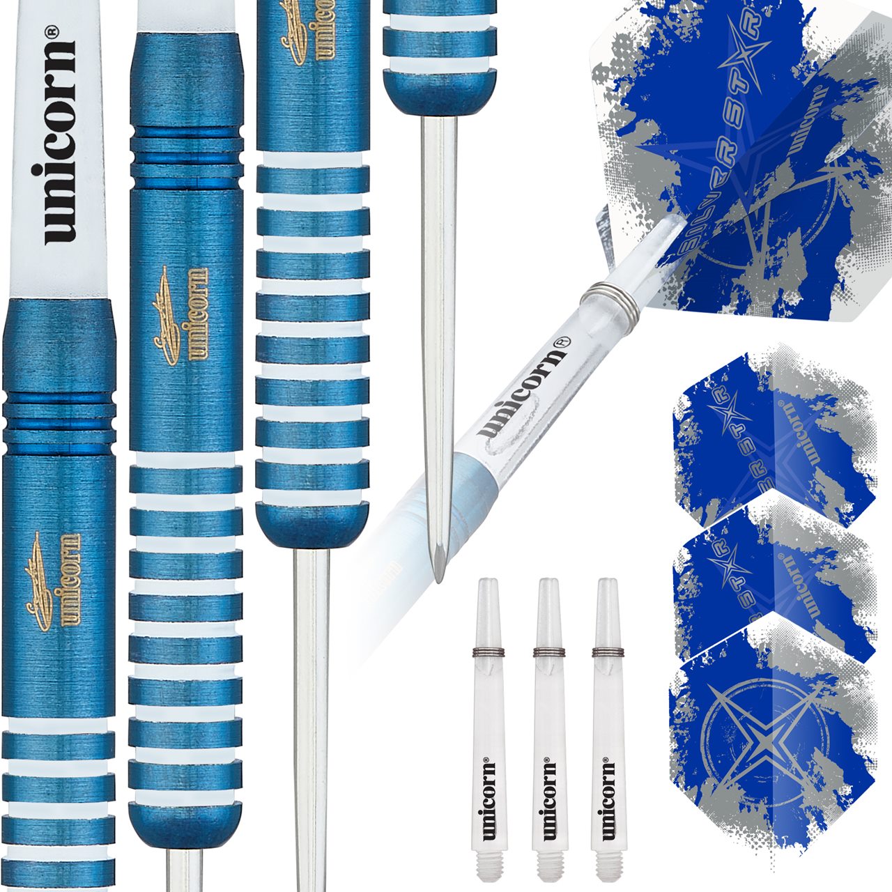 Unicorn Tungsten 80% Darts Silverstar Blue Anderson