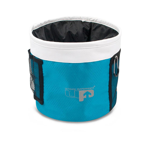 Ultimate Performance bouldering bag with adjustable straps and reinforced design, ideal for climbing and outdoor sports.