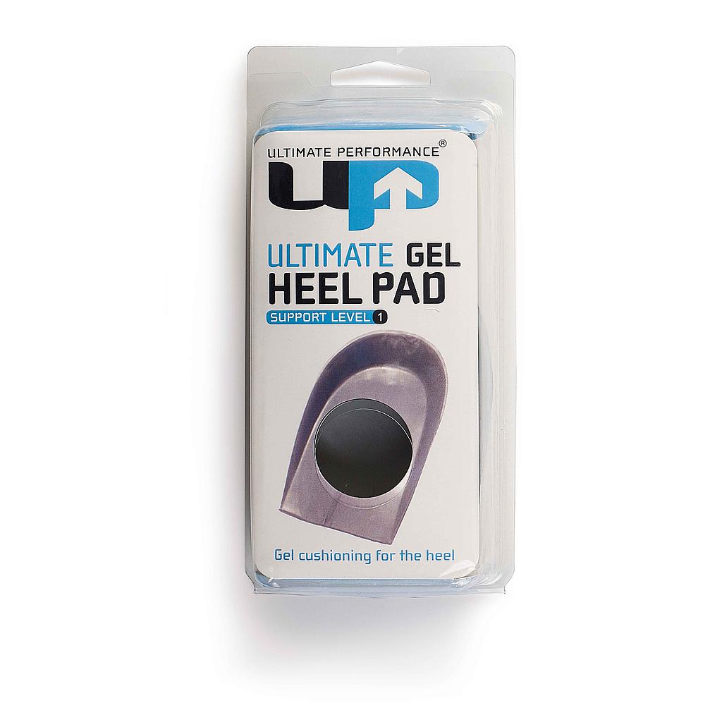 Ultimate Performance Gel Heel Pad for sporting goods, cushioned heel support with gel comfort in a neutral black color.