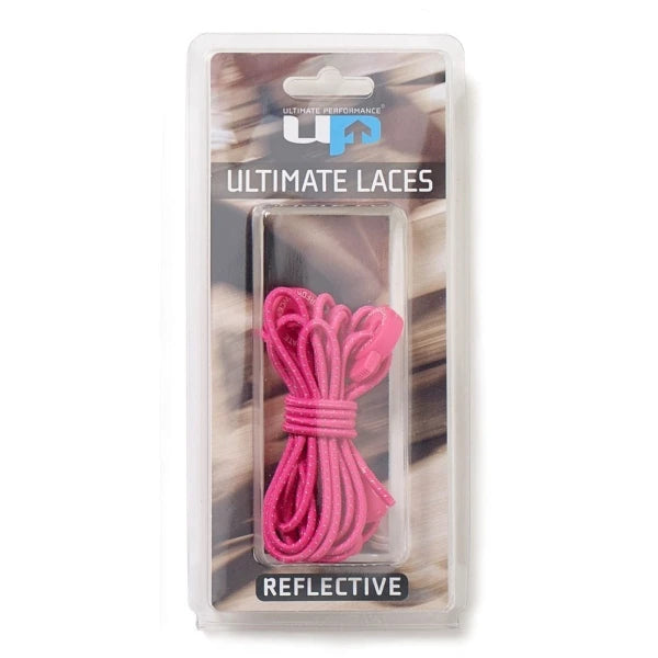 Reflective Ultimate Performance elastic no-tie shoelaces with lock, 118cm length, designed for sports and active wear.
