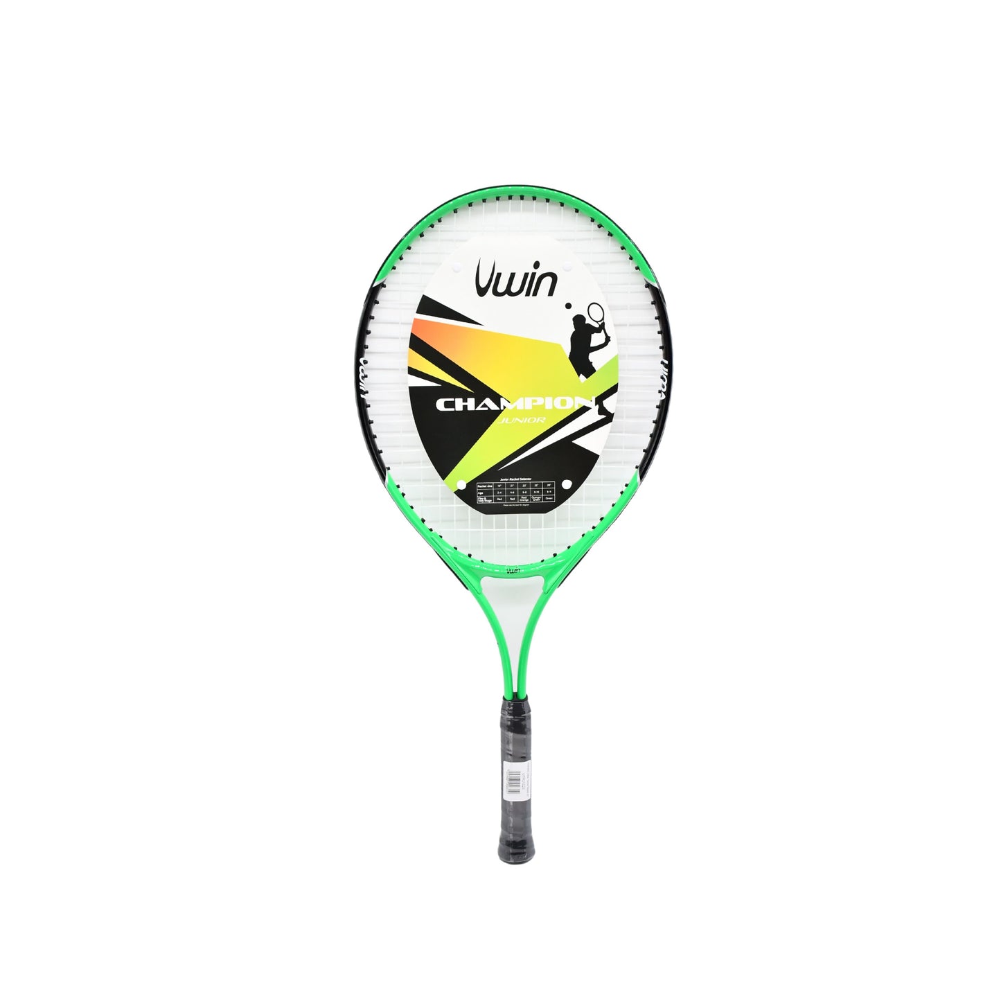 Uwin Champion Junior tennis racket with lightweight frame and grip, designed for young players in sporting goods category.
