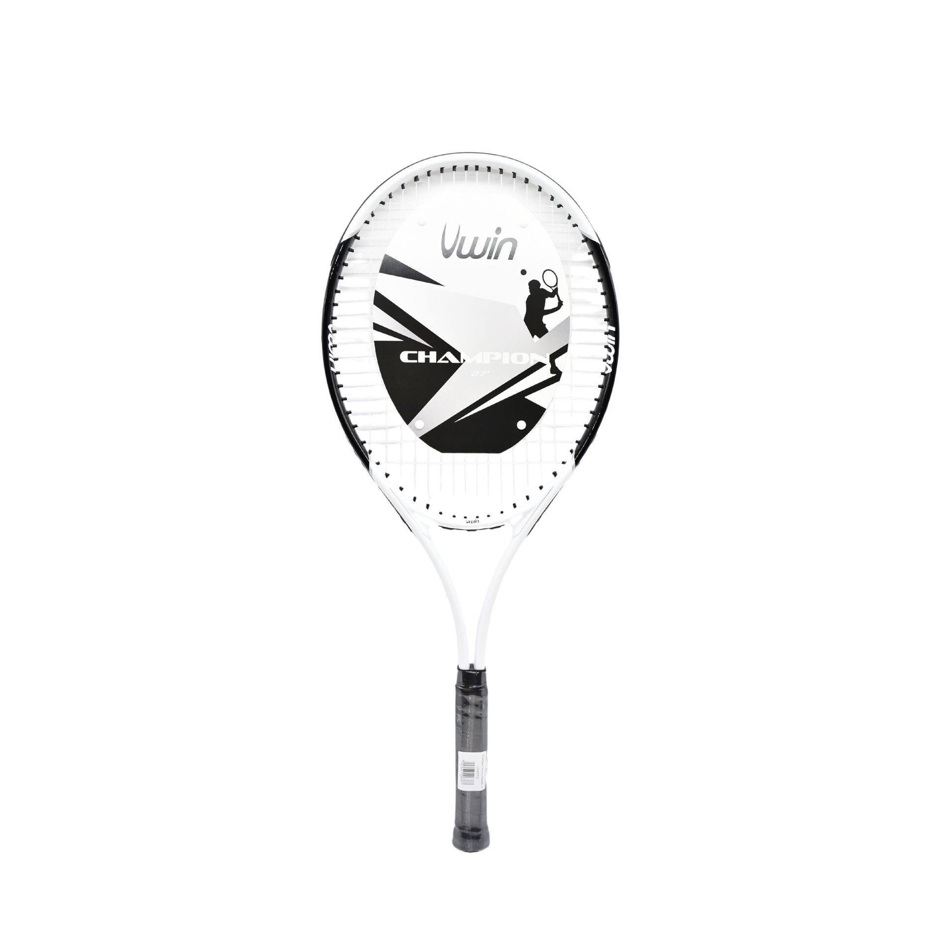 Uwin Champion tennis racket for beginners with protective cover, featuring a lightweight frame and comfortable grip for easy play.