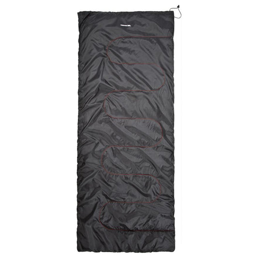 Trespass Envelop 3-season sleeping bag in green with zipper, designed for outdoor camping and cold weather adventures.
