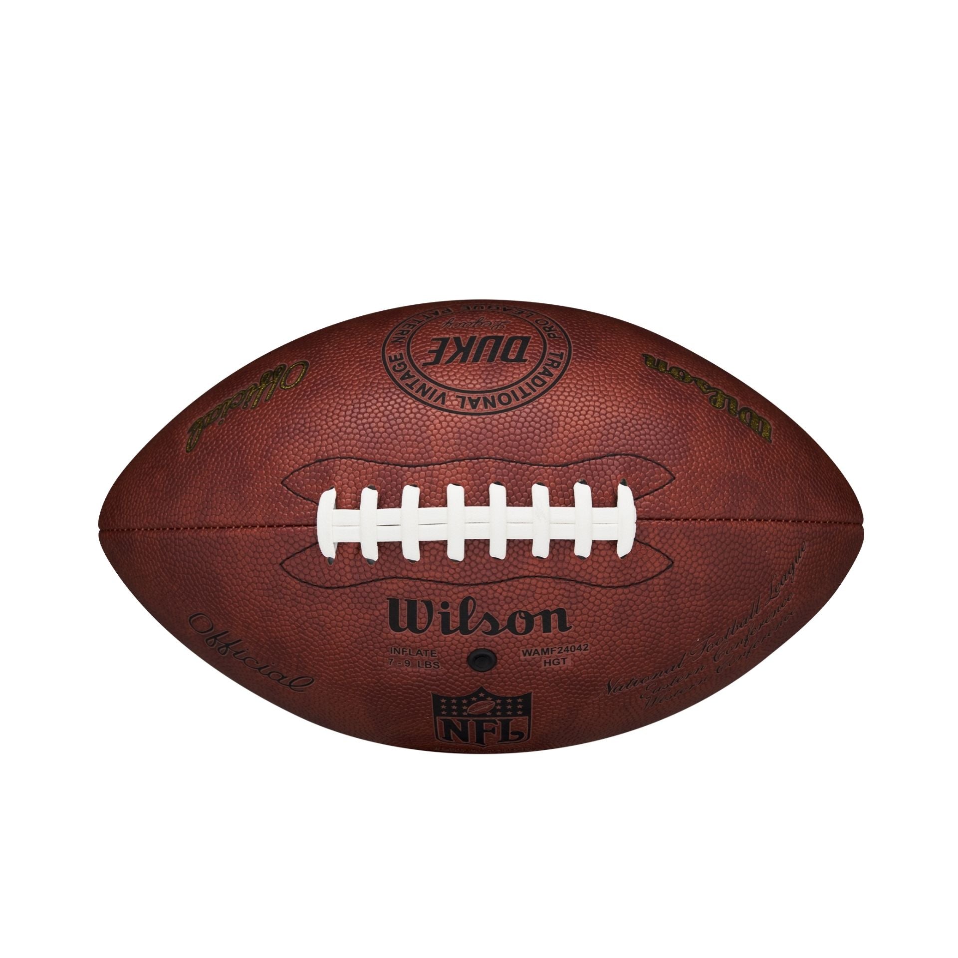 Wilson NFL Duke replica throwback American football with classic design and branding, suitable for game and display.
