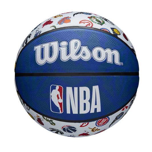 Wilson NBA Tribute All Team Basketball, official size and design, featuring team logos and vibrant colors.