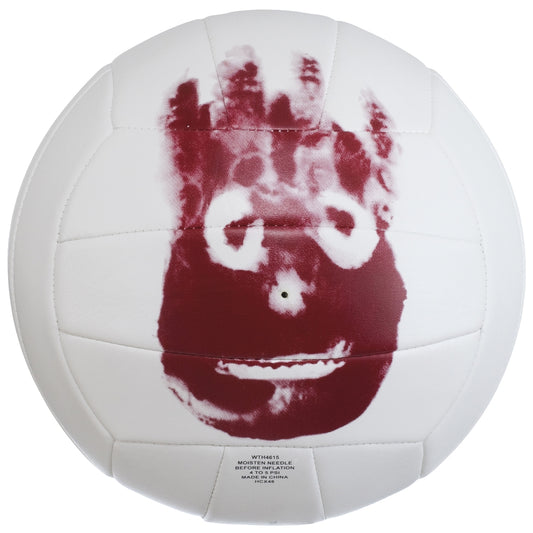 Wilson Mr Wilson Cast Away Volleyball, sporting goods, with brand logo and textured surface for outdoor beach play.
