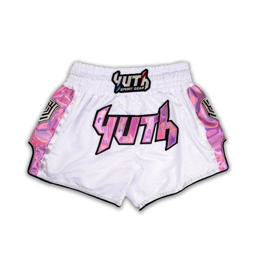 YUTH - Hologram Thai Short - (White/Pink) - size Large