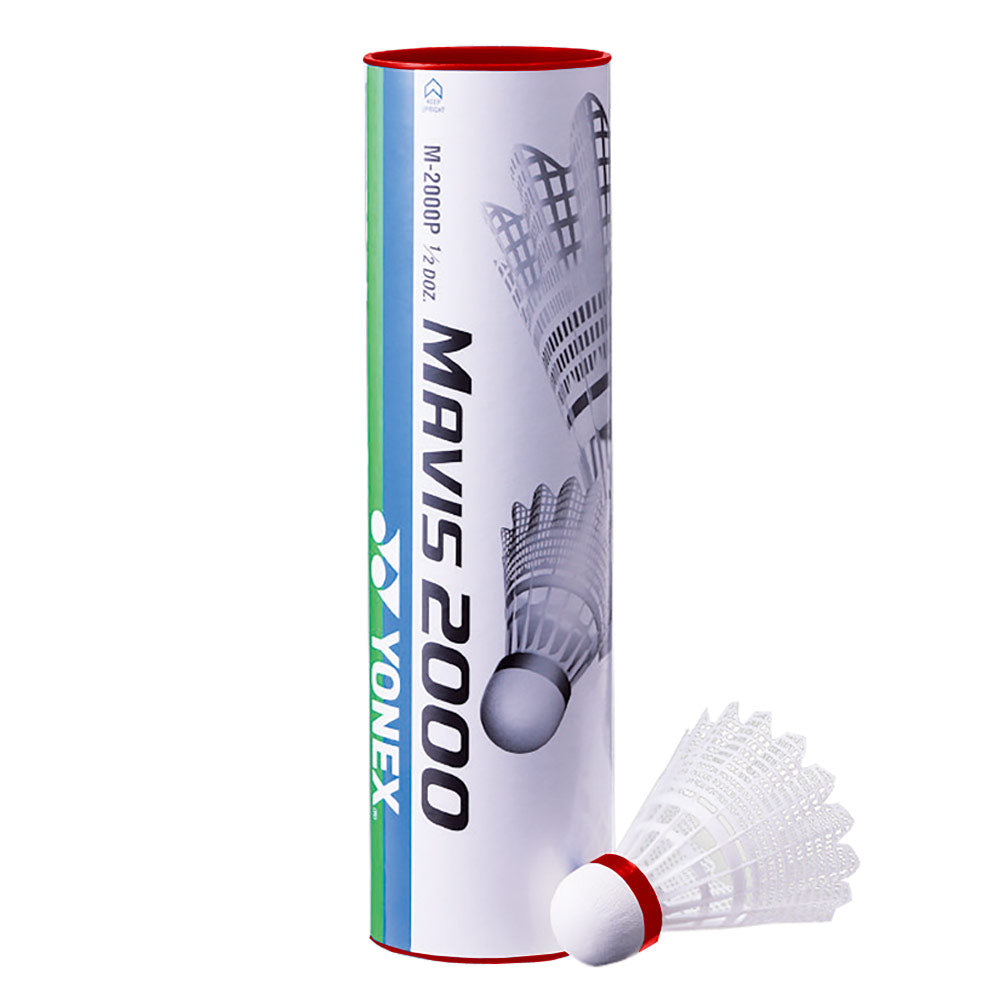 Yonex Mavis 2000 White Shuttle - Fast Red Speed