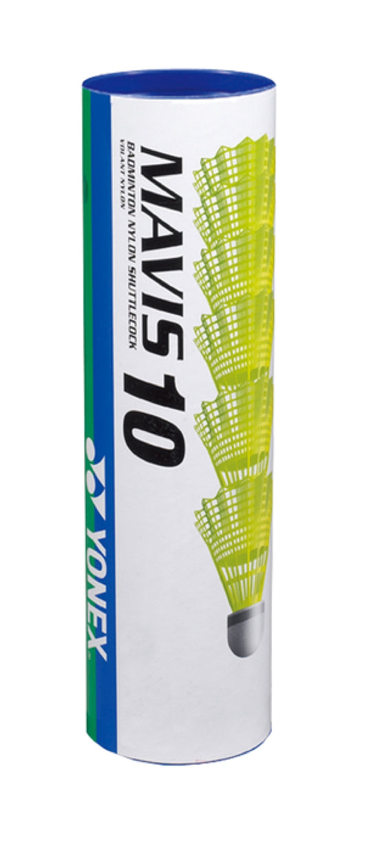 Yonex Mavis 10 White Shuttles - Yellow (Blue) Speed