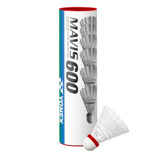 Yonex Mavis 600 White Shuttles - Fast (Red) Speed
