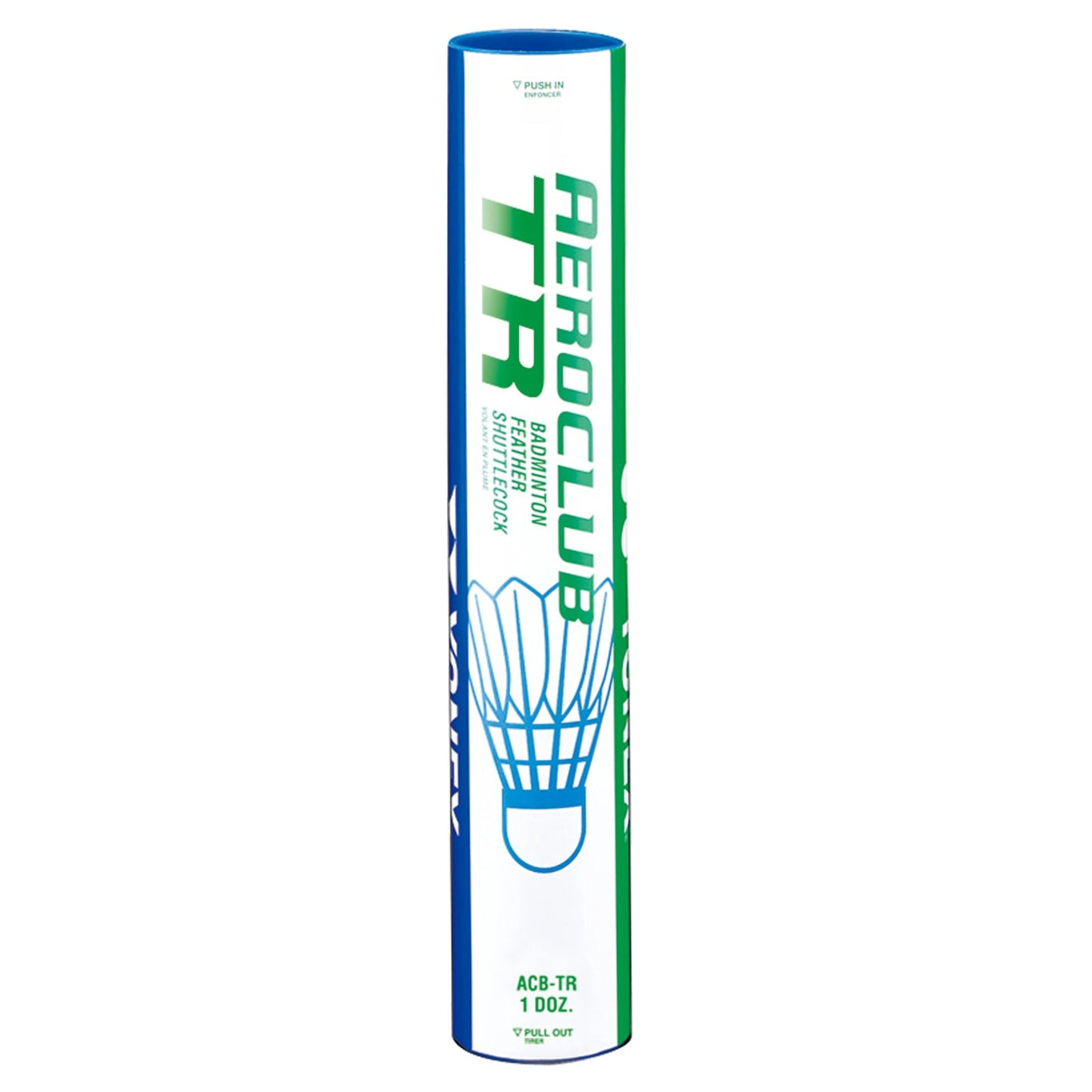 Yonex Aeroclub Tr Feather Shuttlecocks for badminton, with white feathers and plastic base, designed for high performance play
