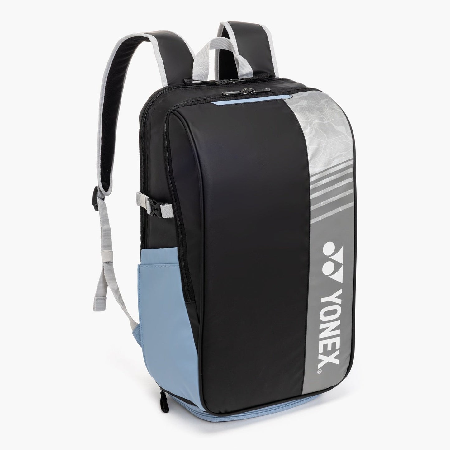 Yonex badminton club backpack with multiple compartments and padded straps, designed for comfortable sport gear storage.