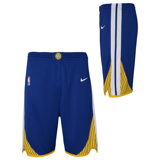 NBA Youth Golden State Warriors Nike Swingman Icon Basketball Shorts - Blue