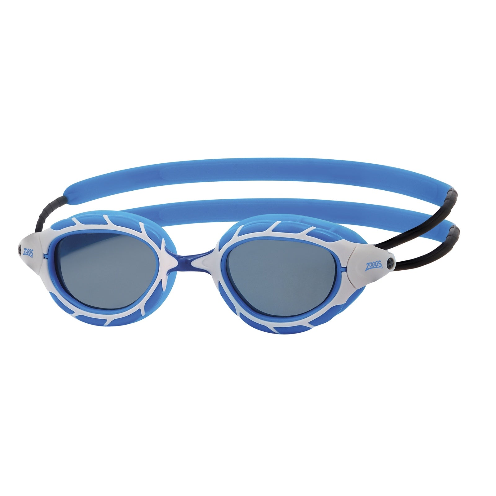 Zoggs Predator Senior swimming goggles with clear lenses and adjustable strap, designed for comfortable fit and optimal visibility.