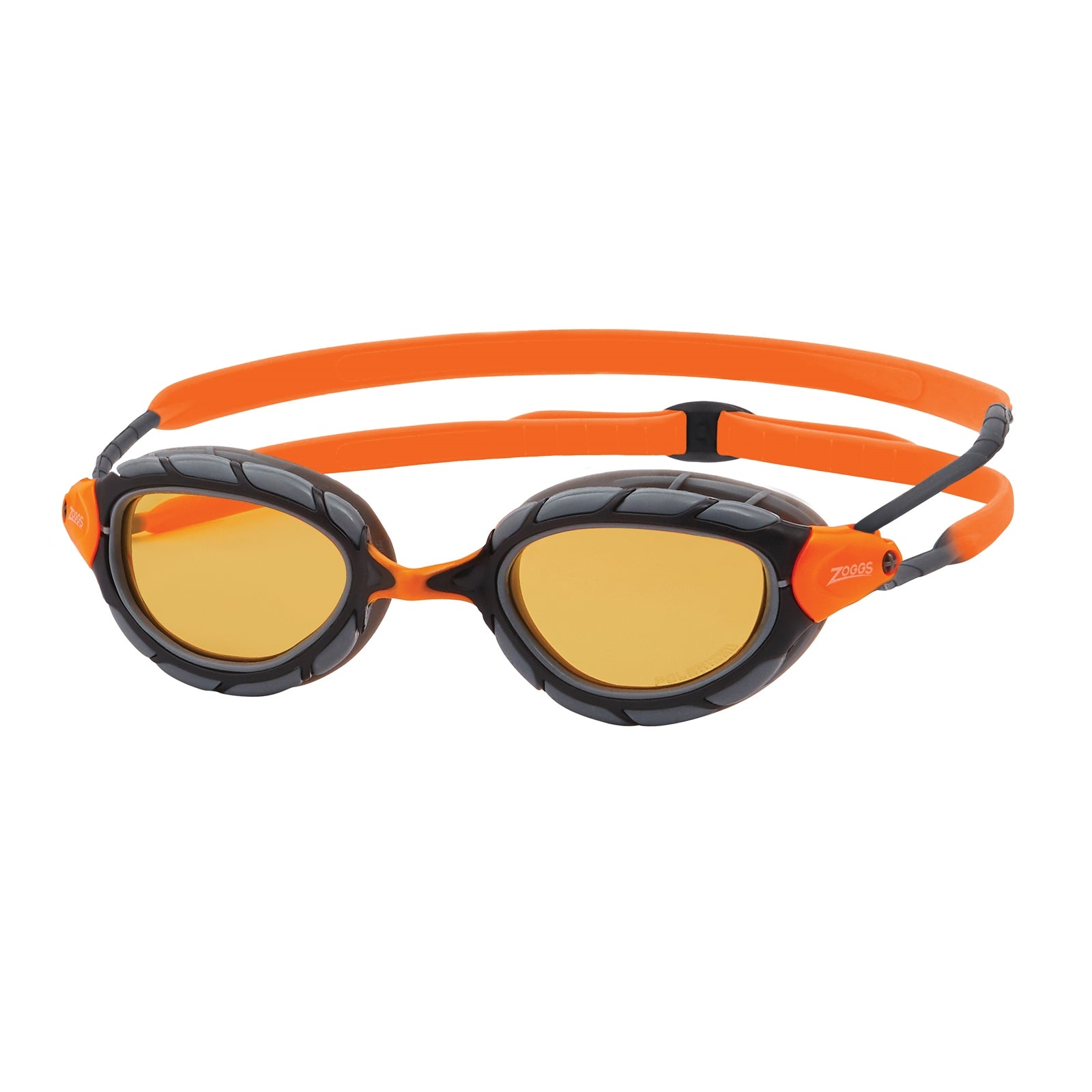 Zoggs Snr Predator Pol Ultra swimming goggles with clear lenses and adjustable strap, designed for comfortable swimming.