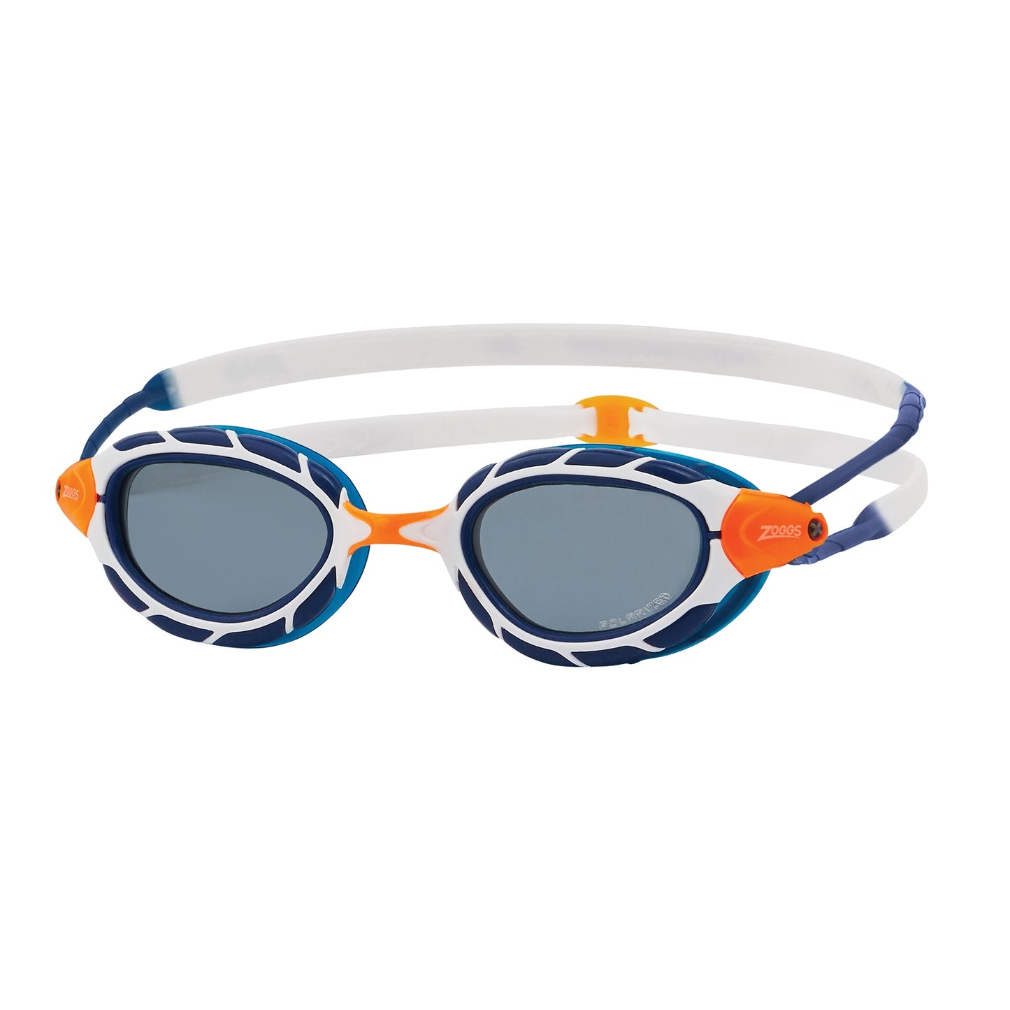 Zoggs Snr Predator Pol Ultra swimming goggles with clear lenses and adjustable strap, designed for comfortable swimming.