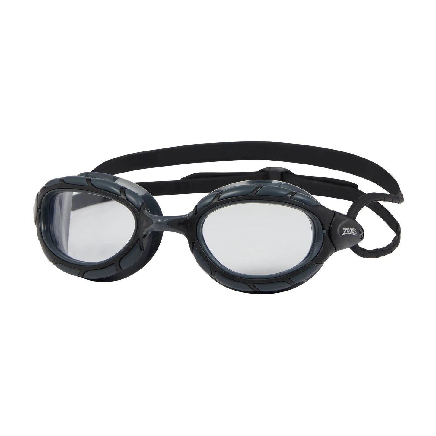 Zoggs Snr Predator swimming goggles with clear lenses and adjustable strap, designed for comfortable aquatic performance.