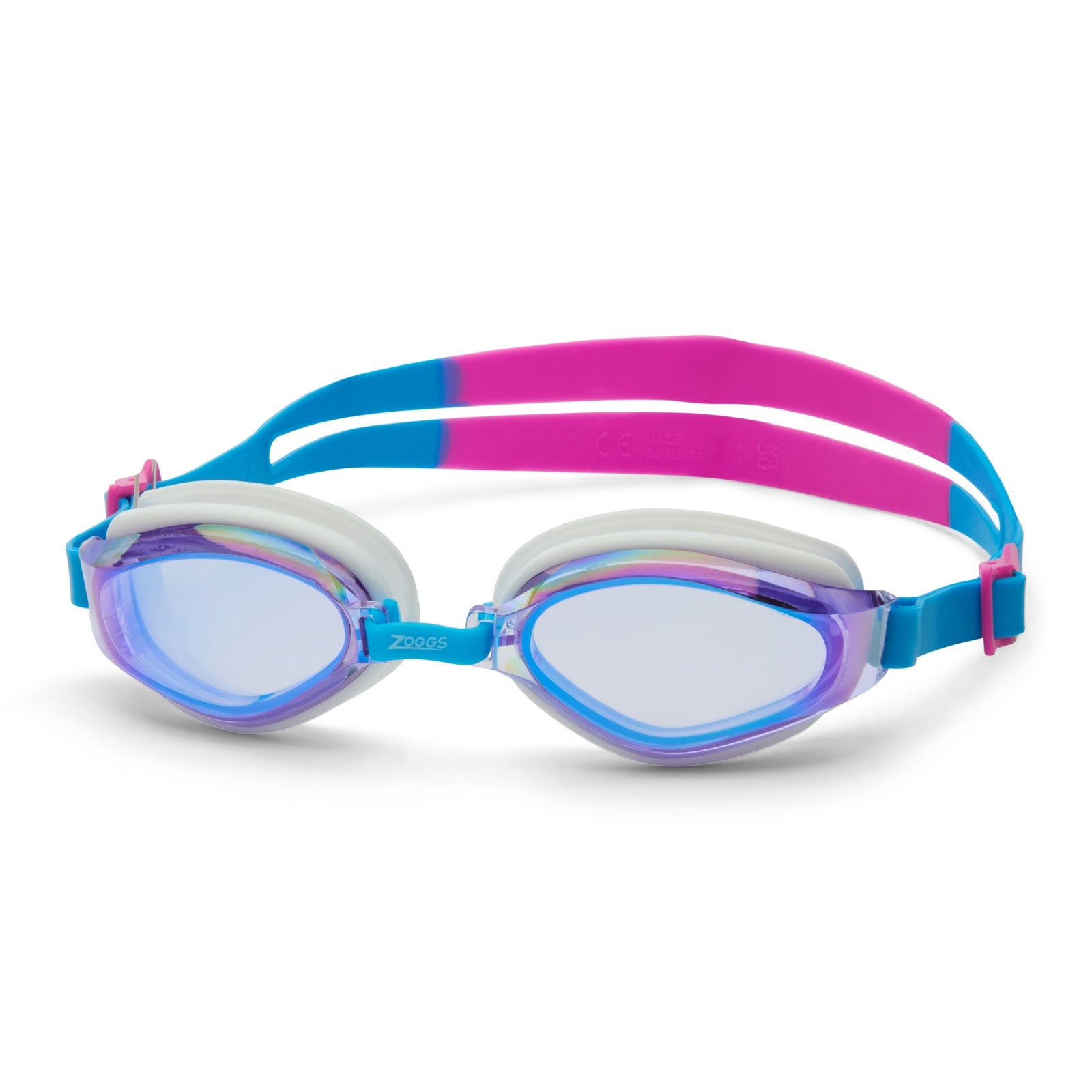 Zoggs Endura Max Titanium swimming goggles with clear lenses and adjustable strap, designed for comfortable swimming.