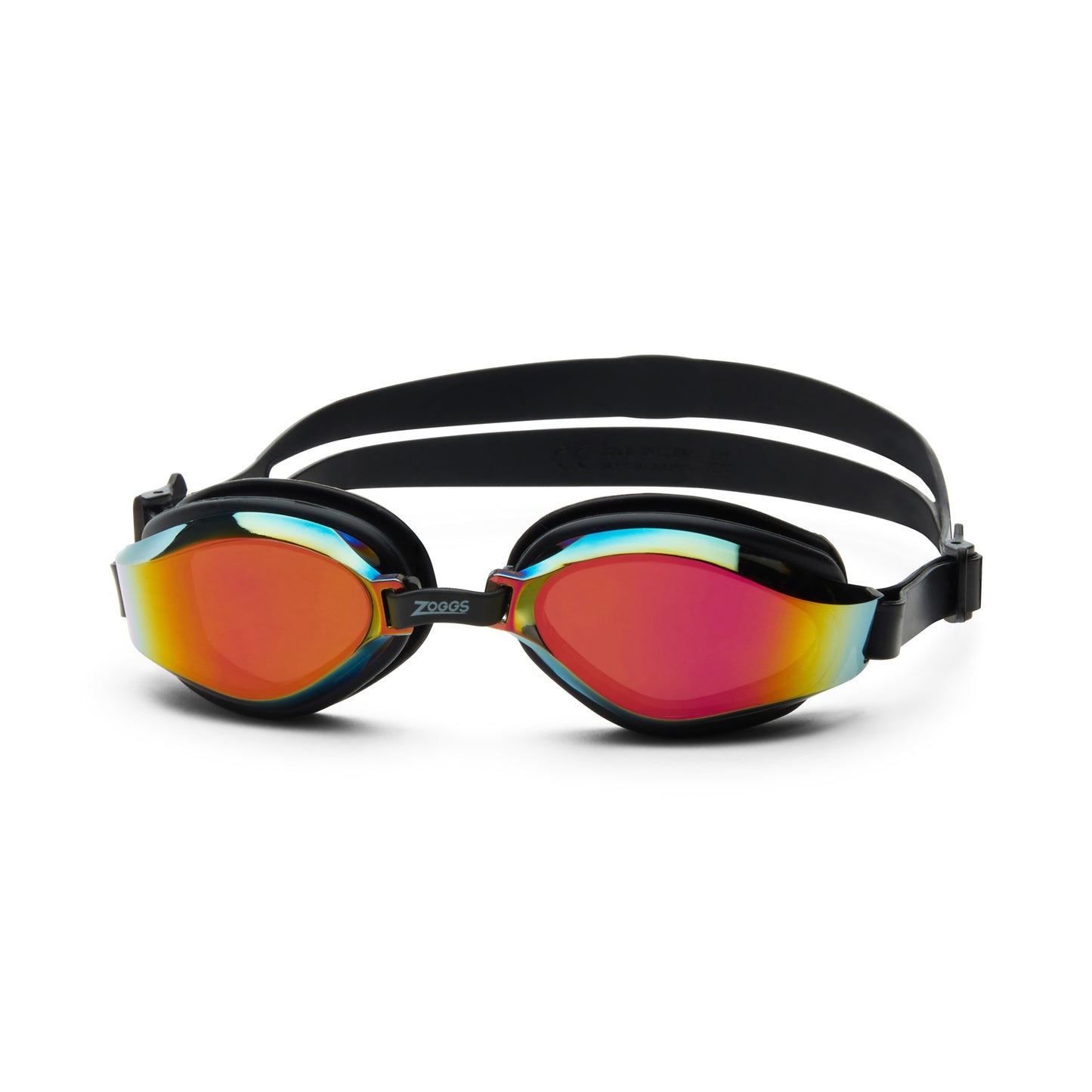 Zoggs Endura Max Titanium swimming goggles with adjustable straps and clear lenses, designed for comfortable underwater vision.