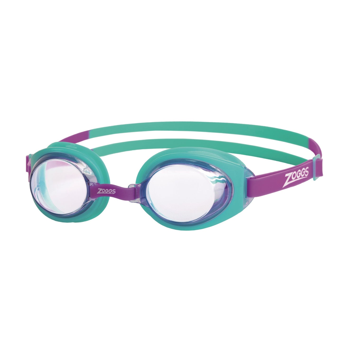 Junior Zoggs Ripper swimming goggles with adjustable straps and clear lenses for comfortable fit and underwater visibility.