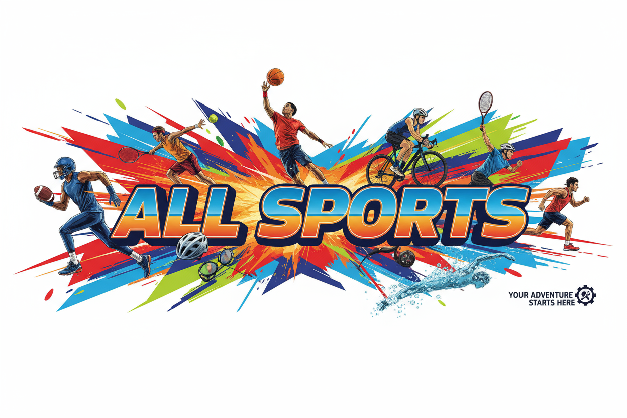 all sports banner with words