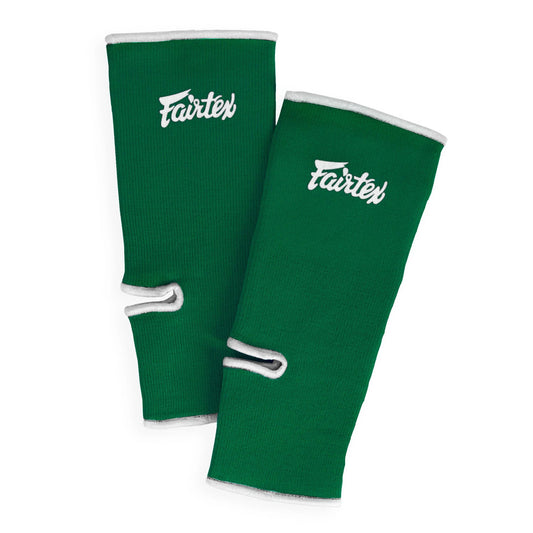 Fairtex Muay Thai Boxing Ankle Supports Dark Green-White