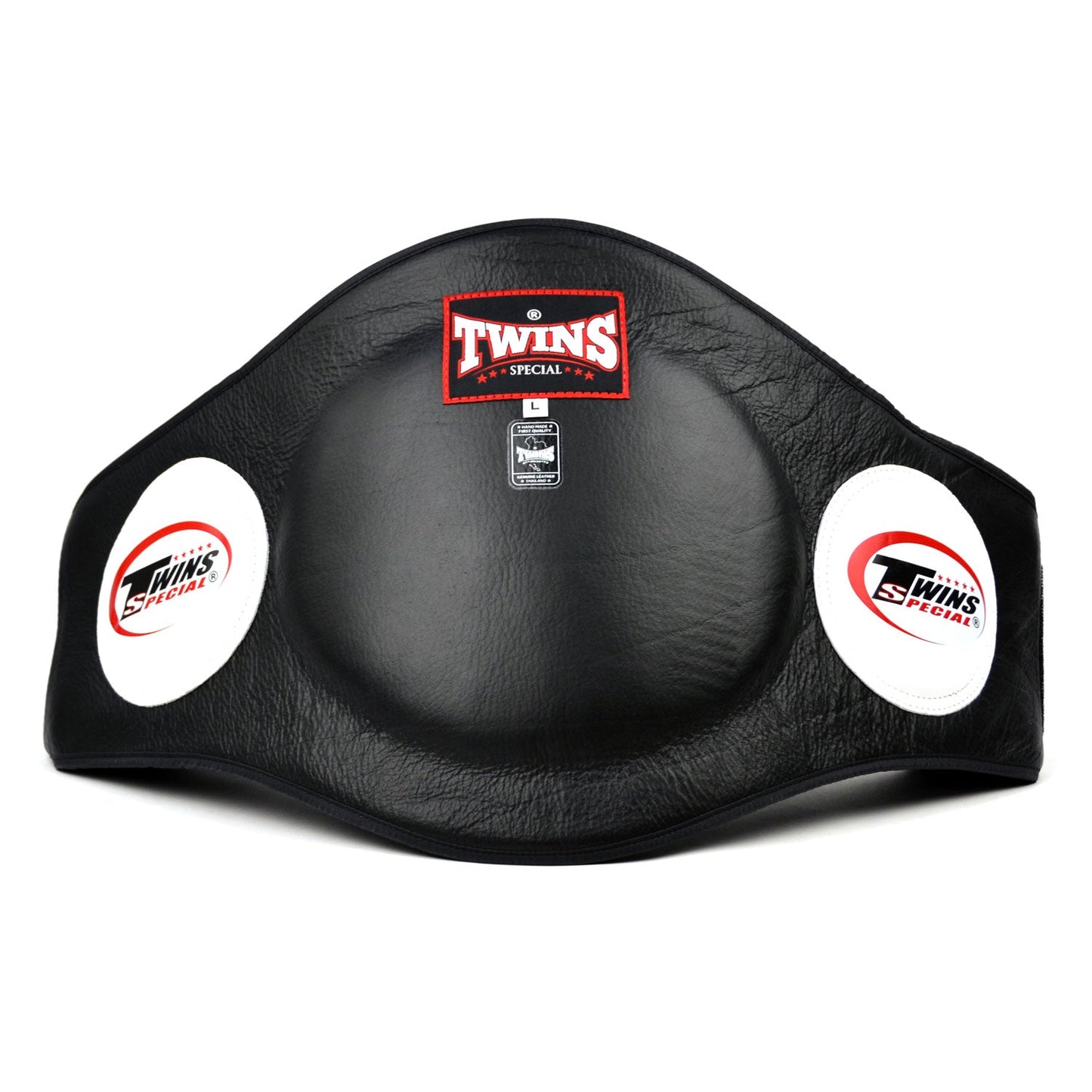 Twins Muay Thai Boxing Leather Belly Pad Black