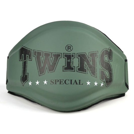 Twins Muay Thai Boxing Large Logo Belly Pad Olive-Black