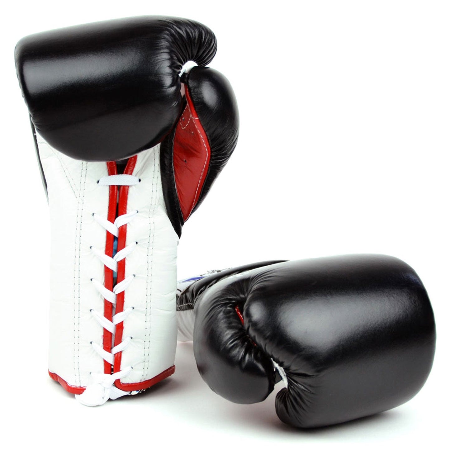 Fairtex Mexican Lace-up Muay Thai Boxing Gloves Black-White-Red