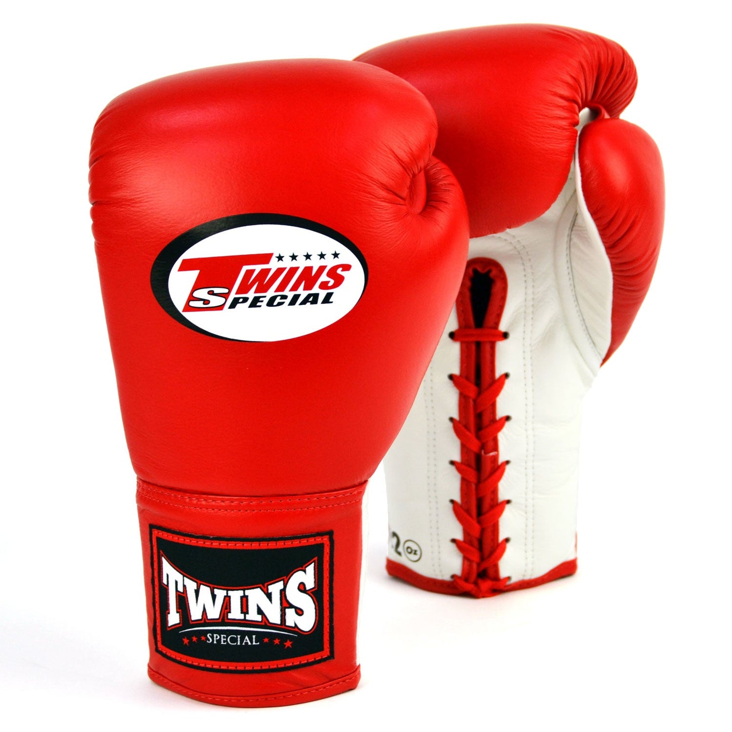 Twins Lace-up Muay Thai Boxing Gloves Red-White