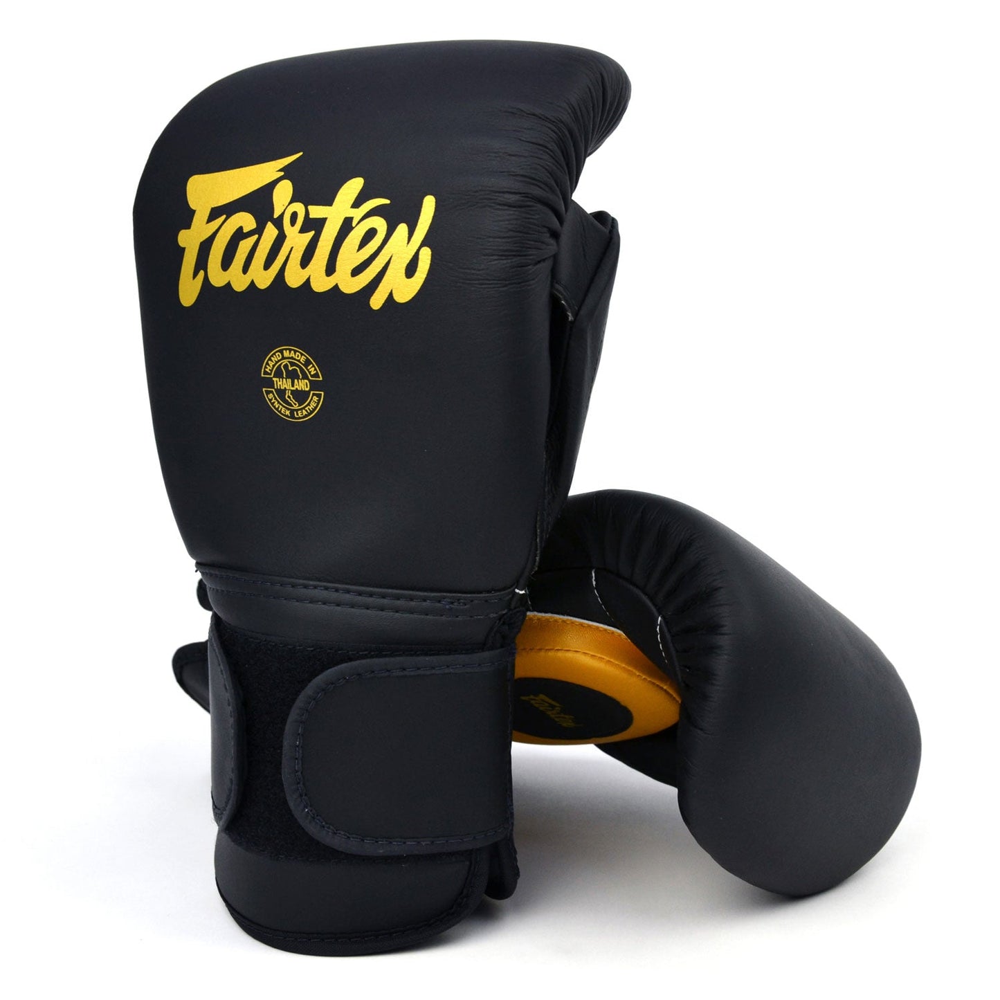 Fairtex Muay Thai Boxing Coach Sparring Gloves Black-Gold