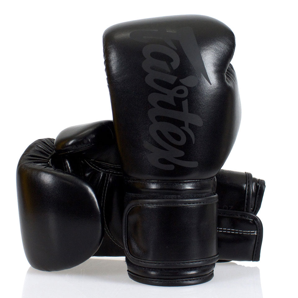 BGV14 Fairtex Solid Black Microfiber Gloves