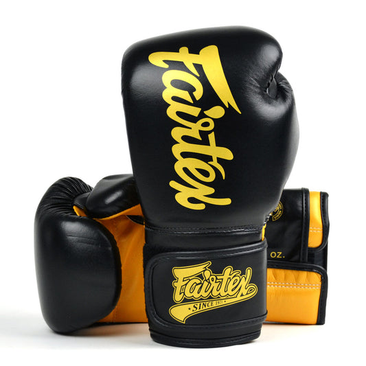 BGV18 Fairtex Black-Gold Super Sparring Gloves