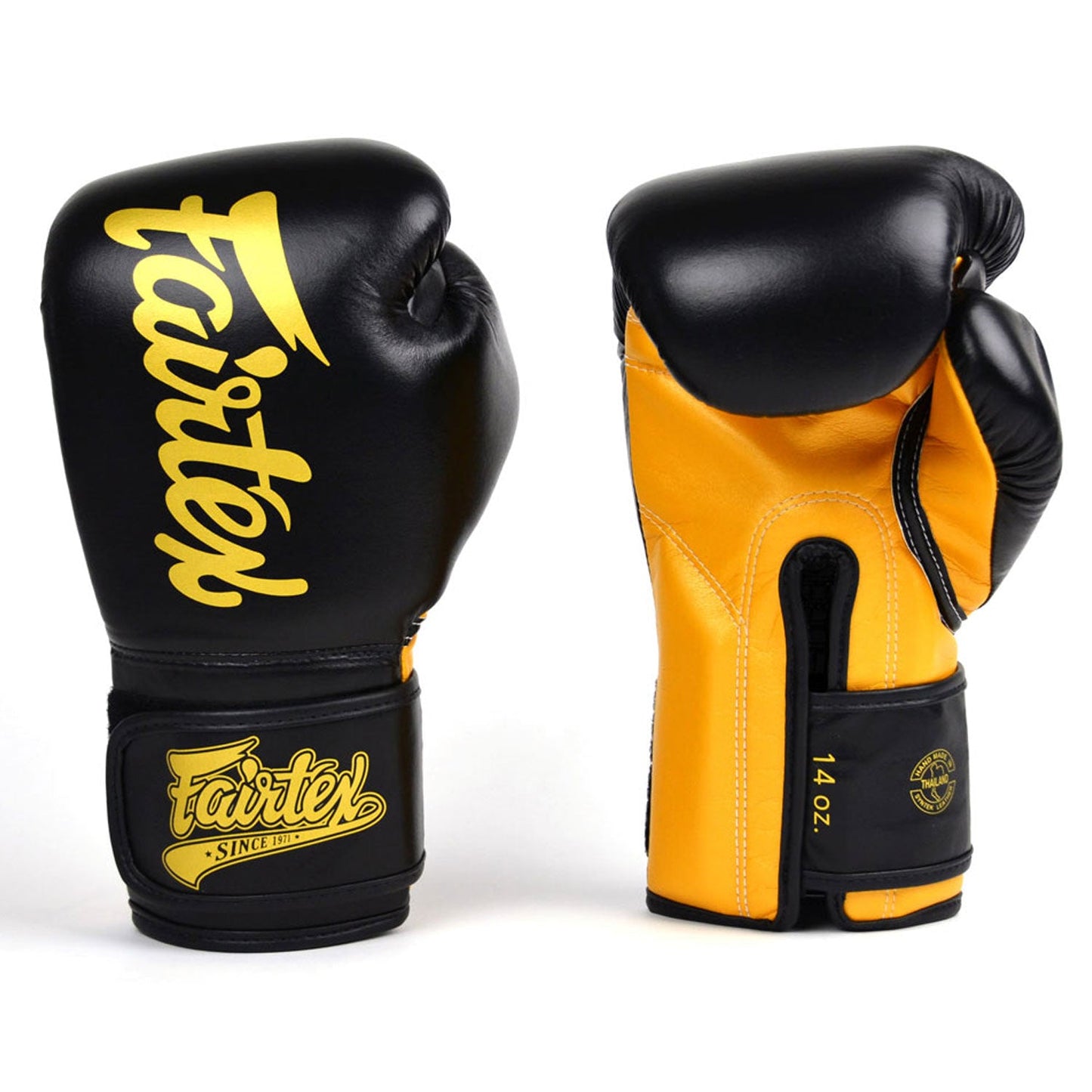 Fairtex Super Sparring Muay Thai Boxing Gloves Black-Gold