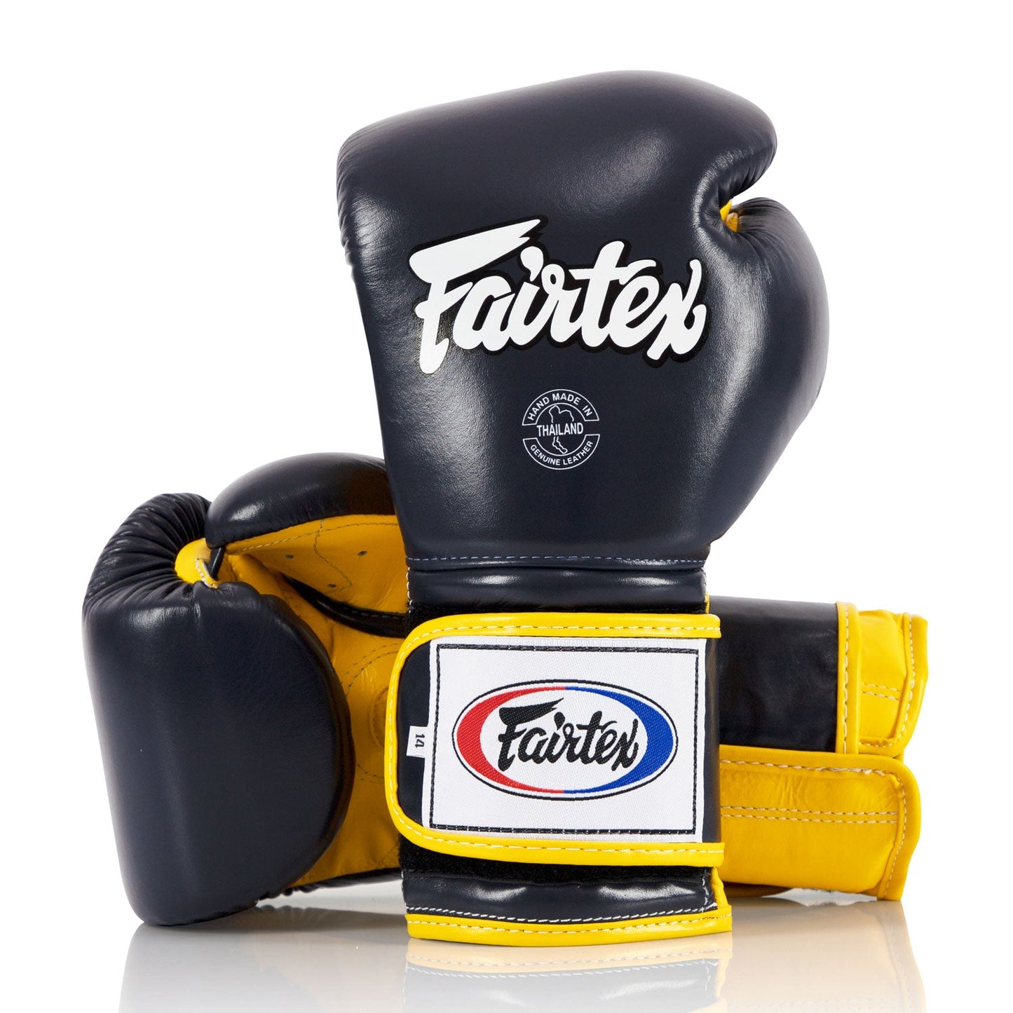 Fairtex Mexican Style Muay Thai Boxing Gloves Blue-Yellow