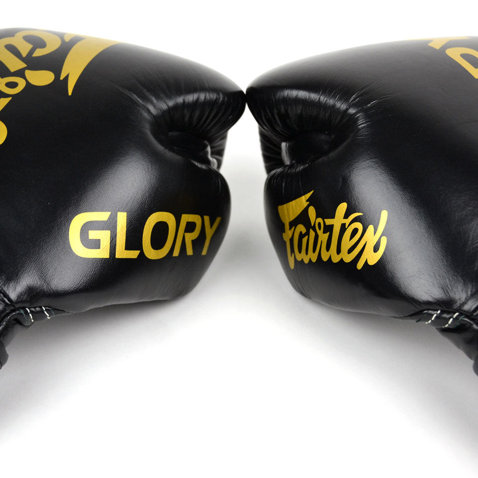 BGVG1 Fairtex X Glory Black Velcro Boxing Gloves