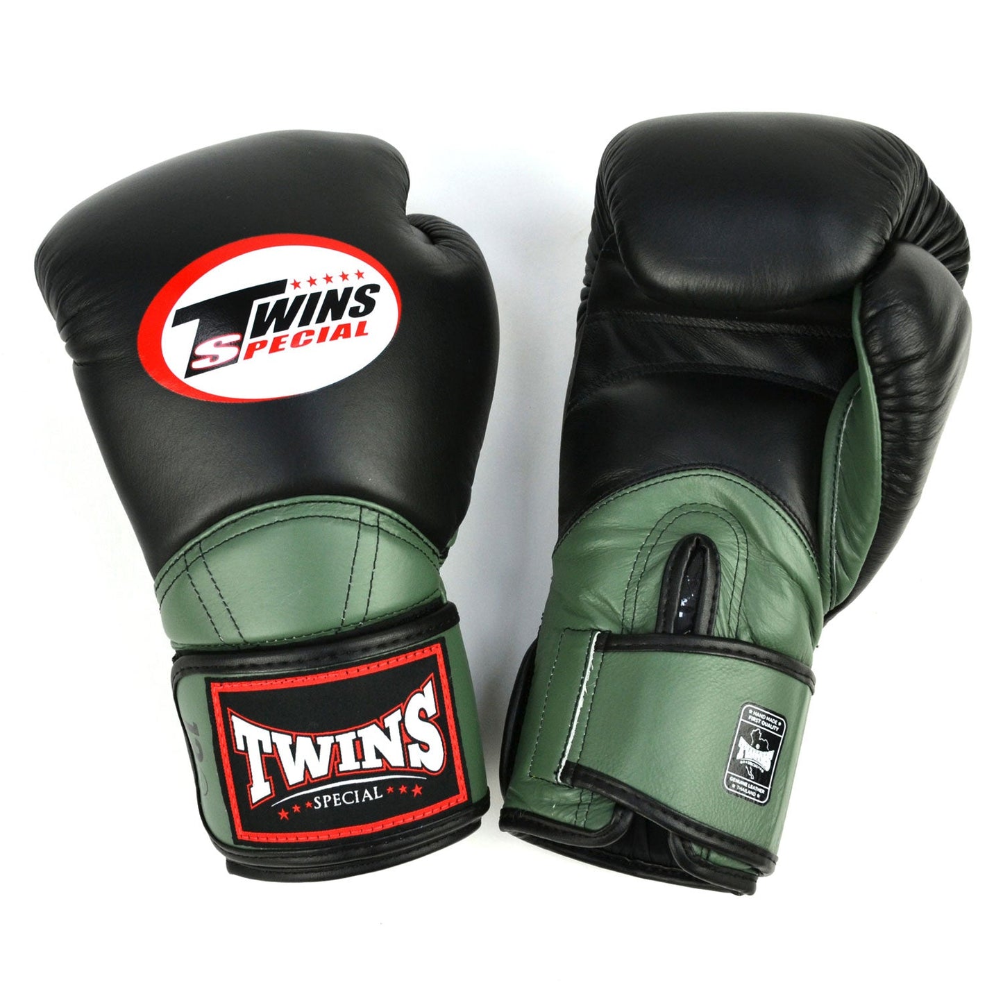 Twins Long-Cuff Muay Thai Boxing Gloves Black-Olive