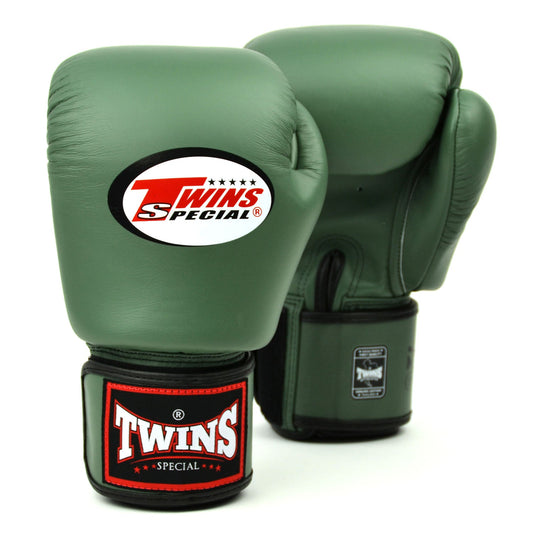 Twins Muay Thai Boxing Gloves Olive Green