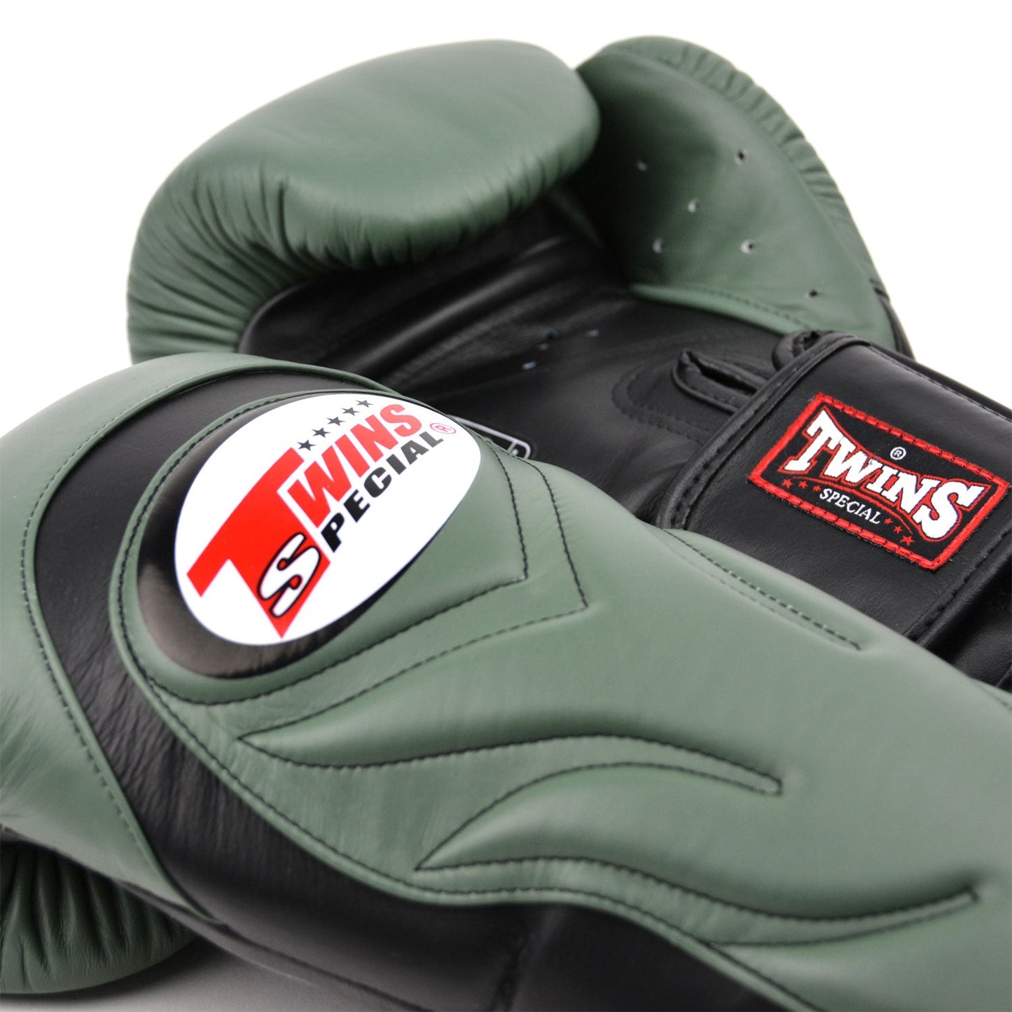 Twins Long-Cuff Muay Thai Boxing Gloves Olive-Black